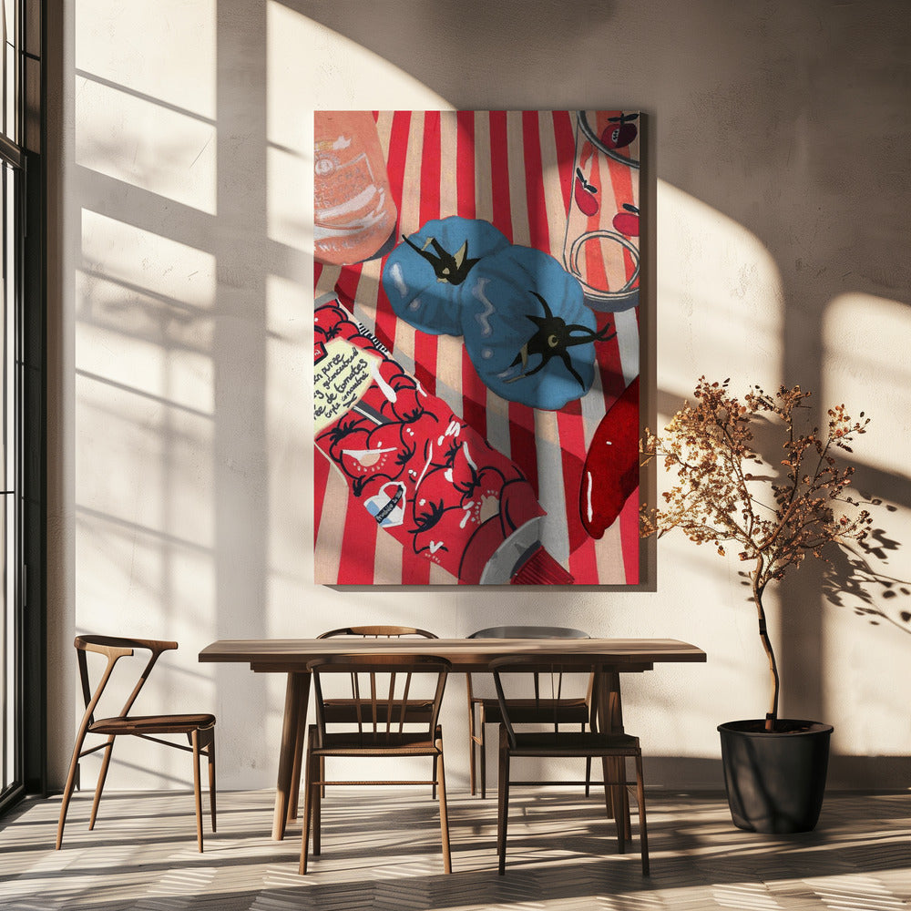 Blaue Tomaten | Leinwand
