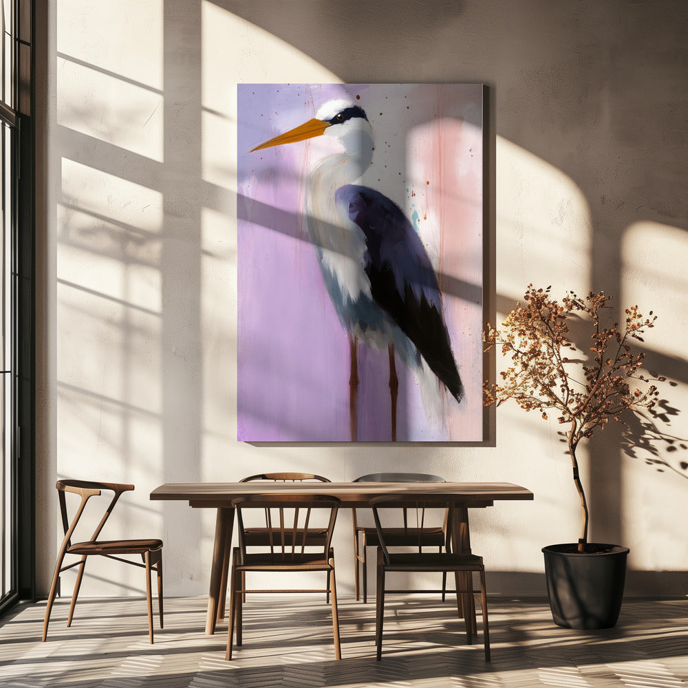 Reiher Gelassenheit | Leinwand