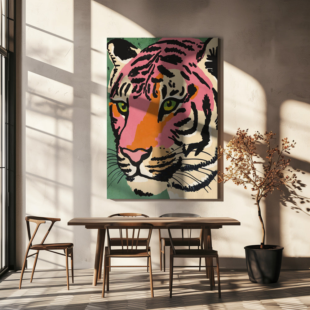 Lebendiger Tigerblick | Leinwand
