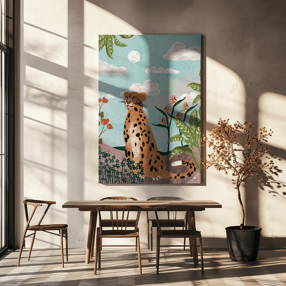 Leopard im Dschungel Erum Khalili.png | Leinwand