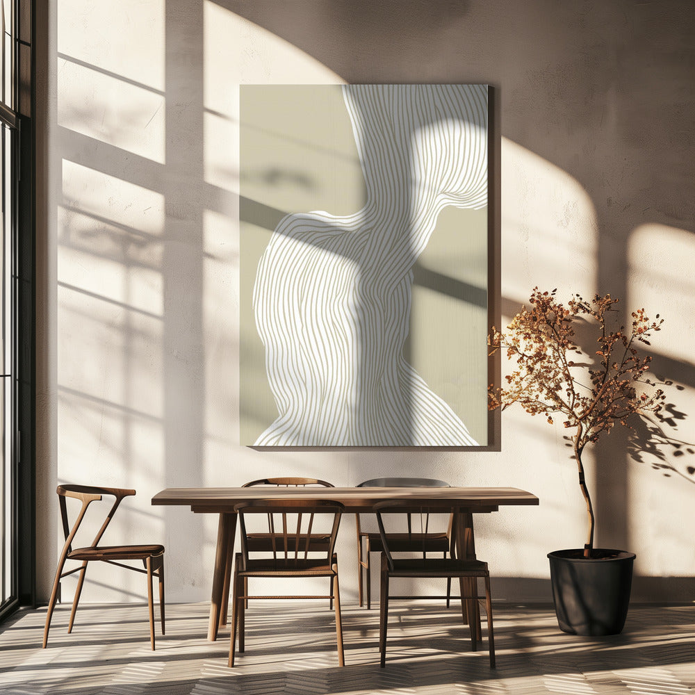 Fließende Linienlandschaft | Leinwand