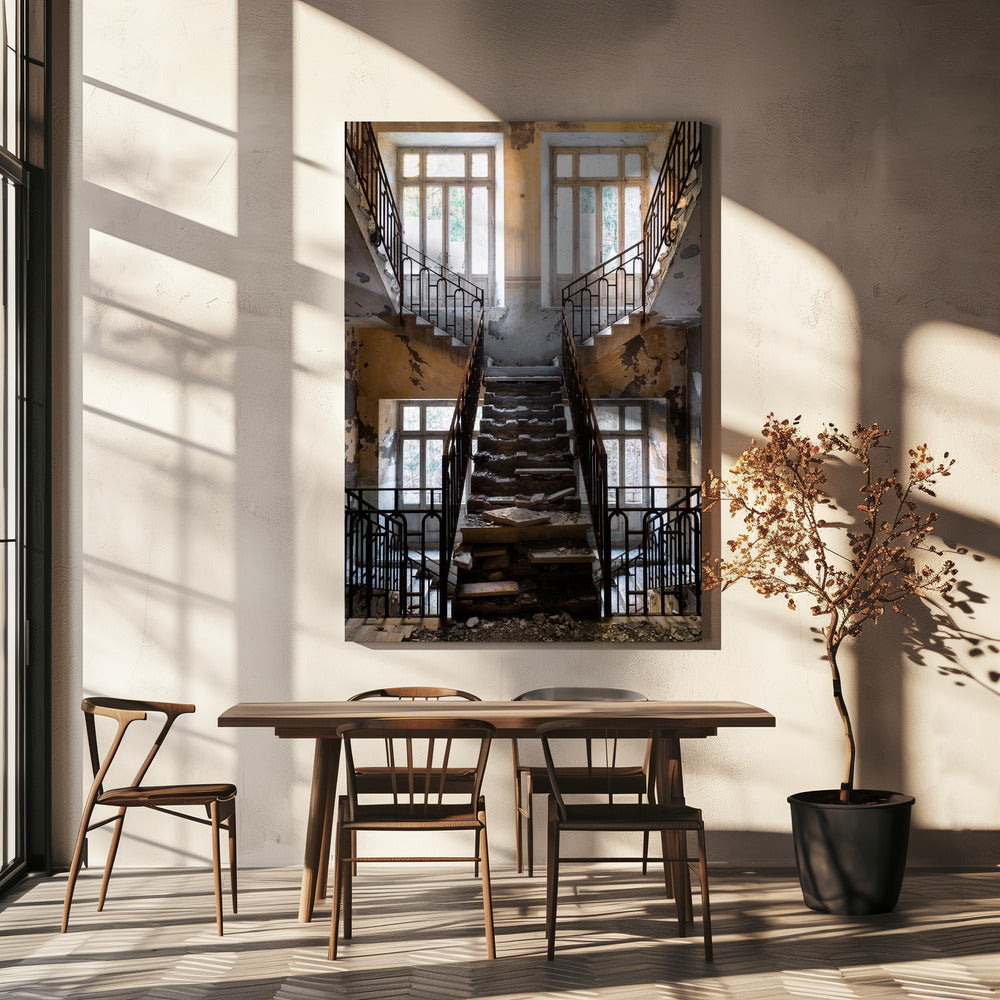 Kaputte Treppe | Leinwand