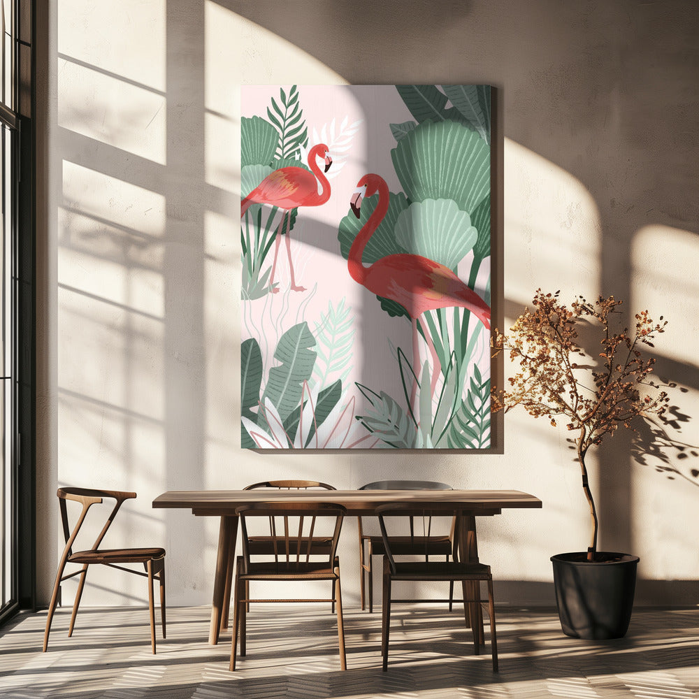 Flamingoträume | Leinwand
