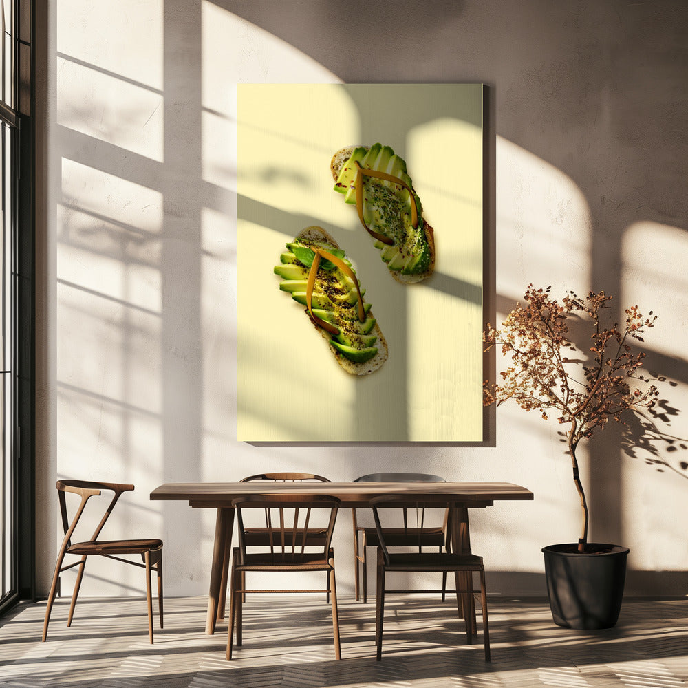 Avocado Hausschuhe | Leinwand