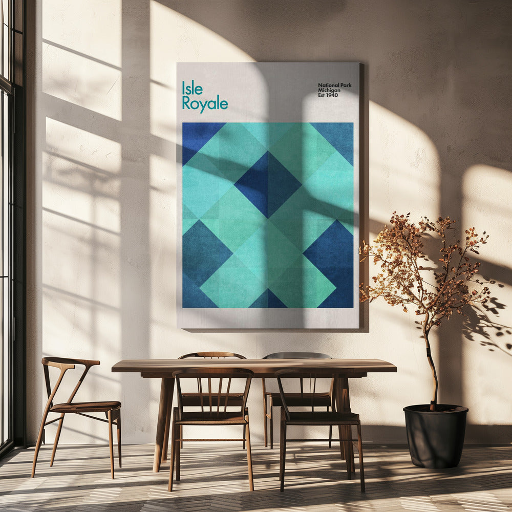 Geometrische Wellen | Leinwand
