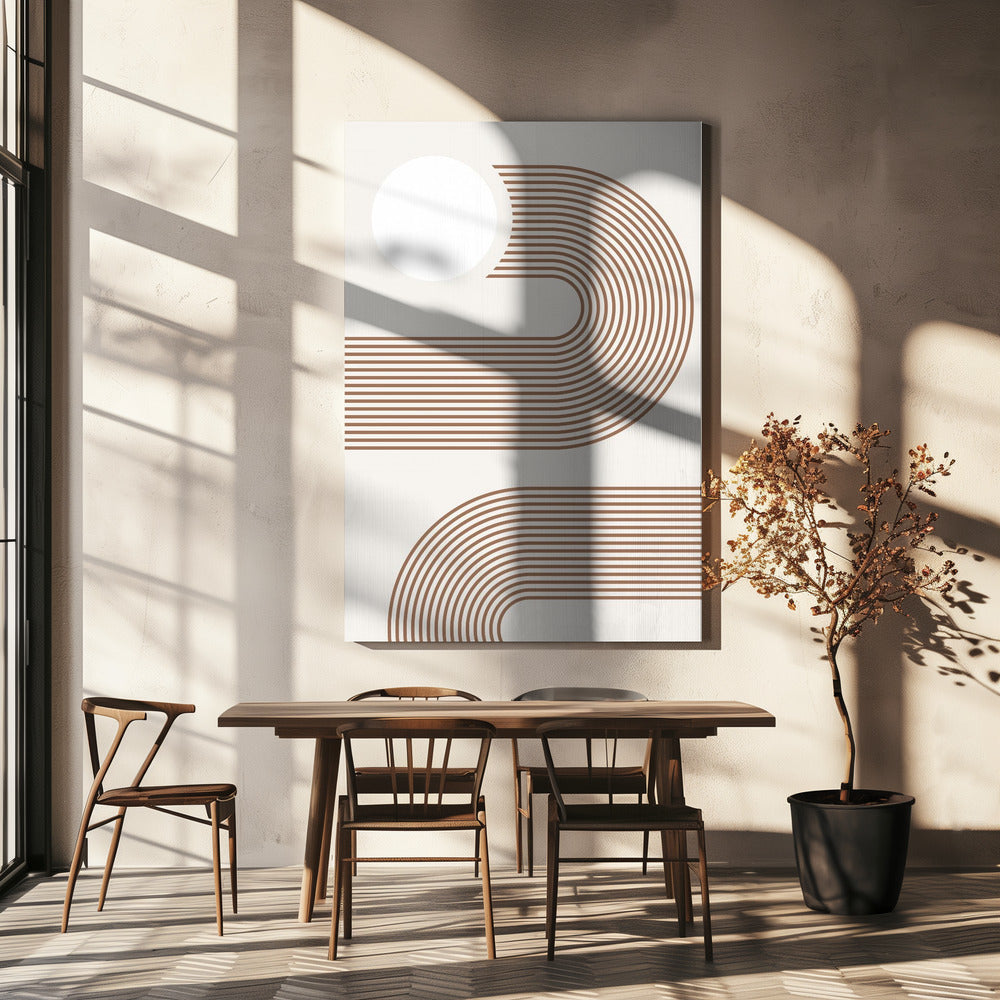 Beiges Arc Poster | Leinwand