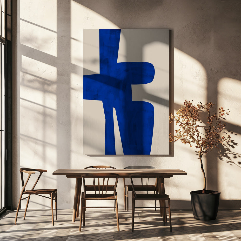 Blaue Harmonieform | Leinwand