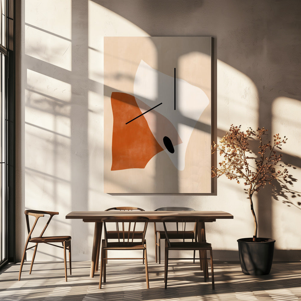 Geometrische Formen in Erdtönen | Leinwand