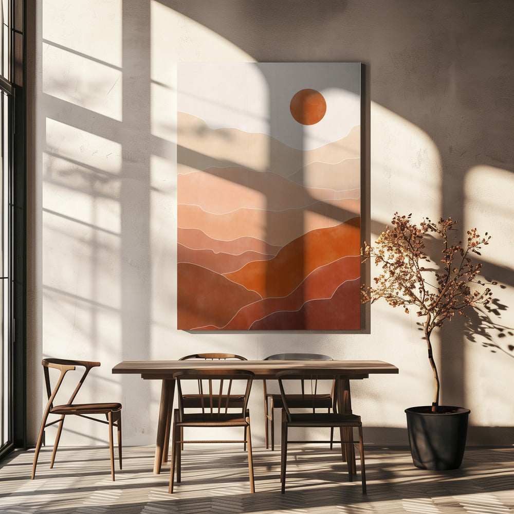 Sonnenaufgang in der Wüste | Leinwand