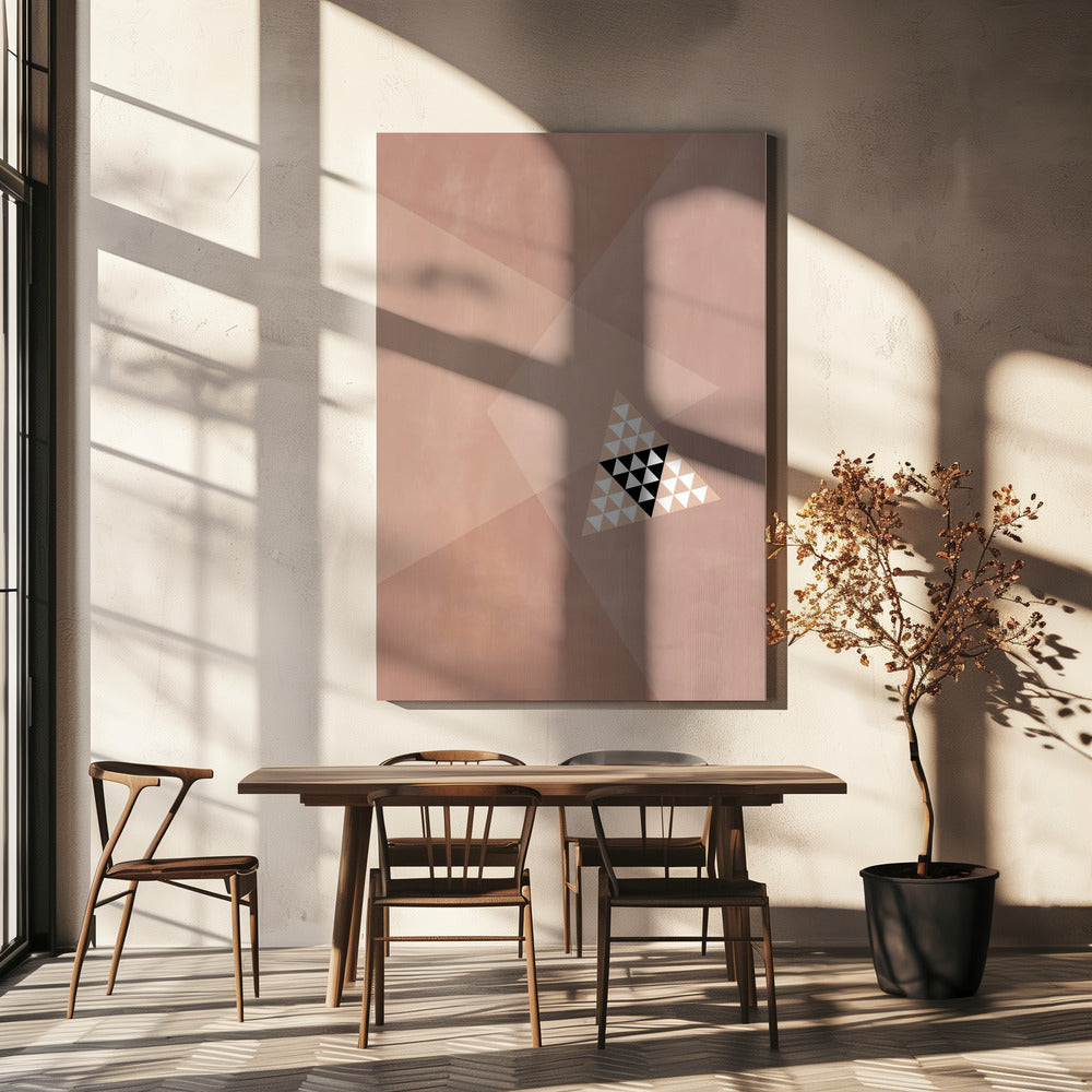 Geometric Design With A Central Triangular Pattern | Canvas