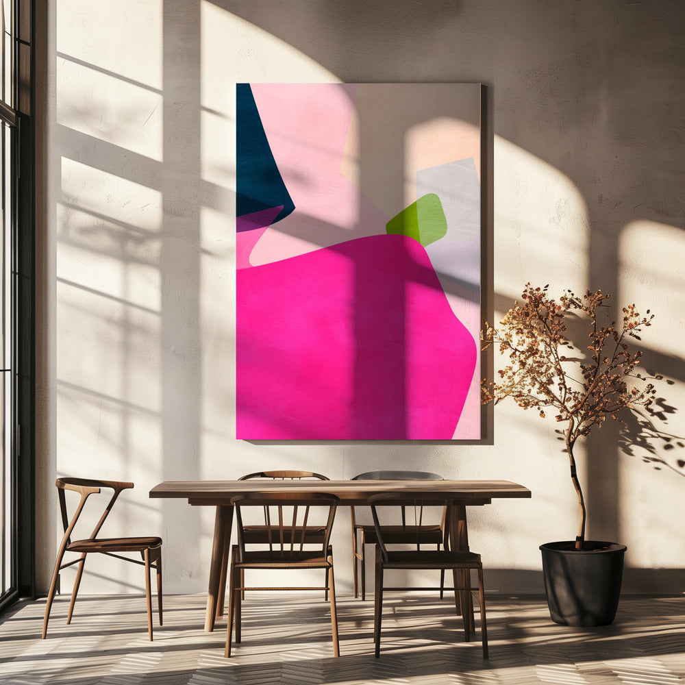Pink pastel shape | Canvas