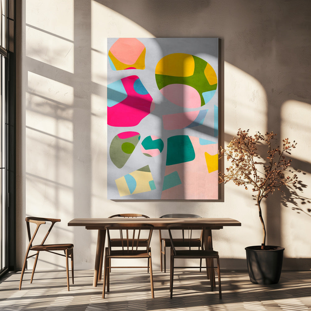 Minimal cutout colorful | Canvas