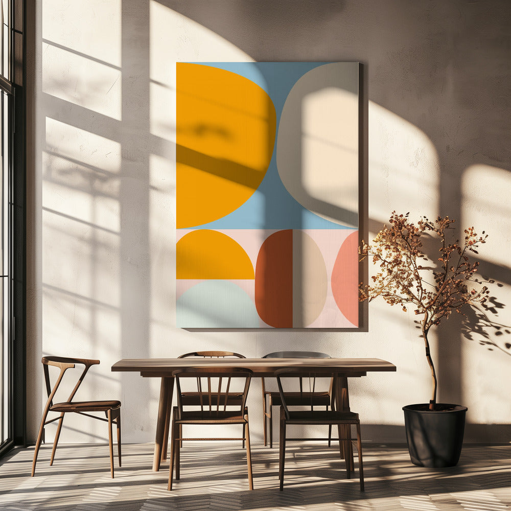 Mid Century Pastel 15 | Canvas