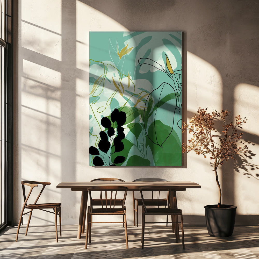 Leaves Line Boho2 | Canvas