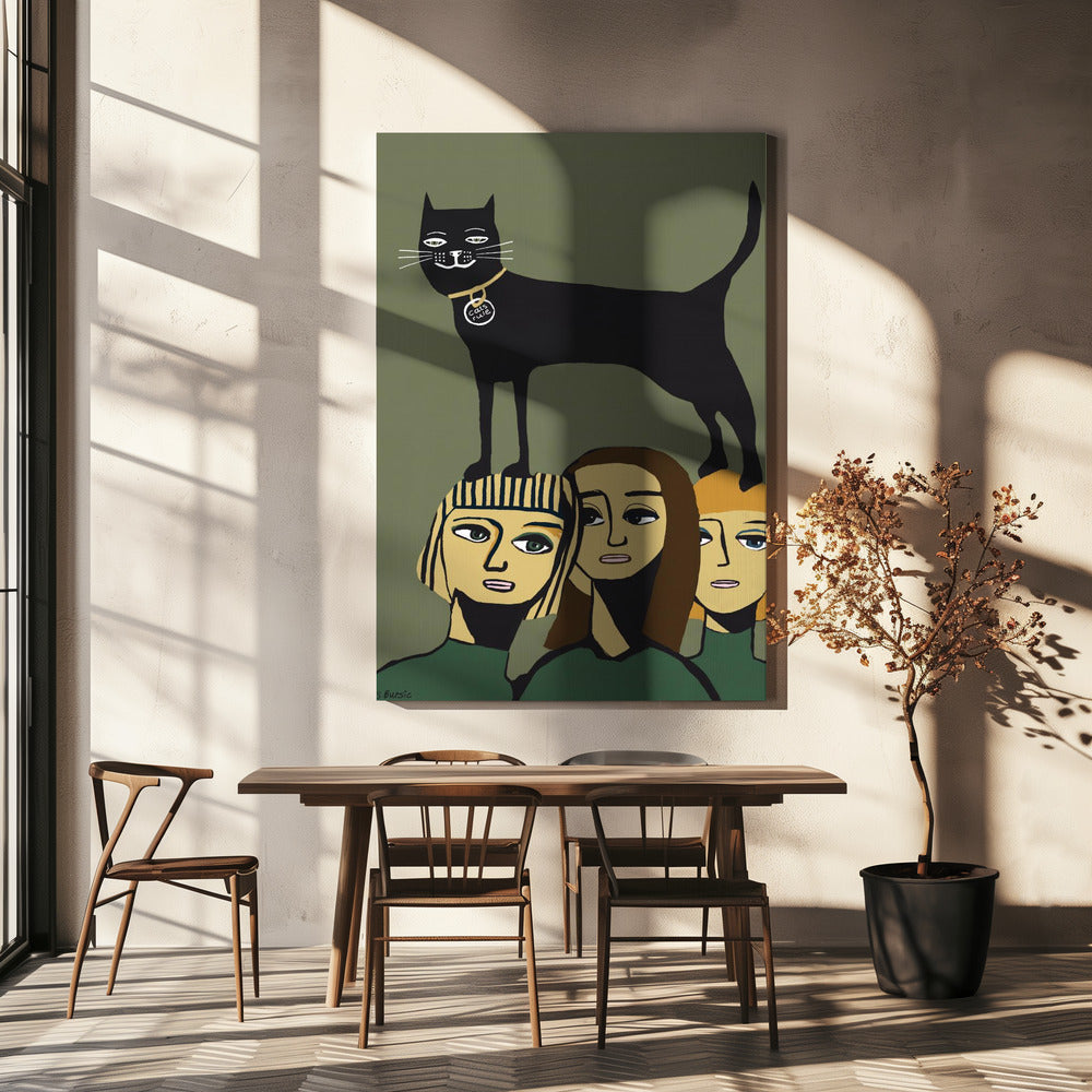 Schwarze Katzenregeln | Leinwand