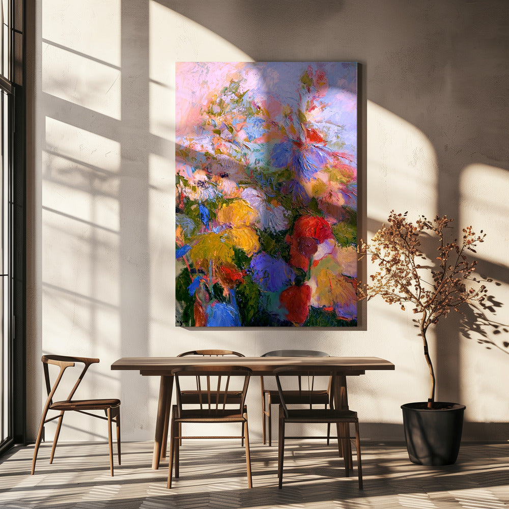 Lebendige Farben und zarte Blütenblätter | Leinwand