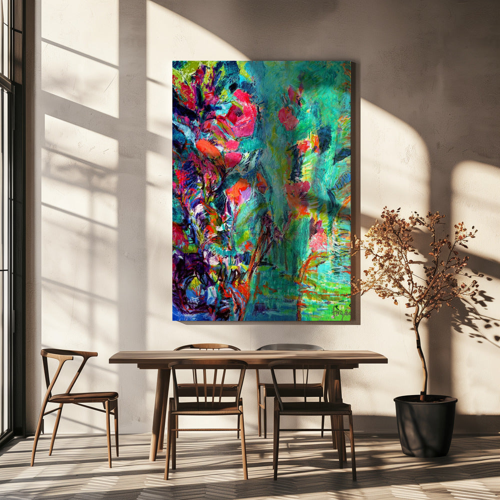Lebendige Farben und zarte Blütenblätter | Leinwand