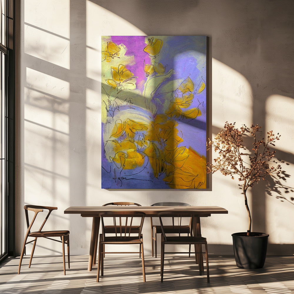 Goldener Blütenglanz | Leinwand