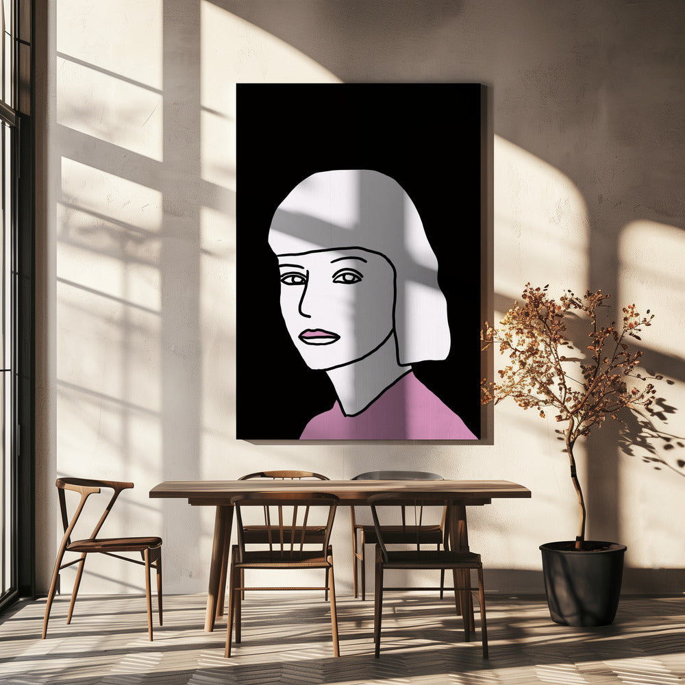 Der Look in Pink und Schwarz | Leinwand