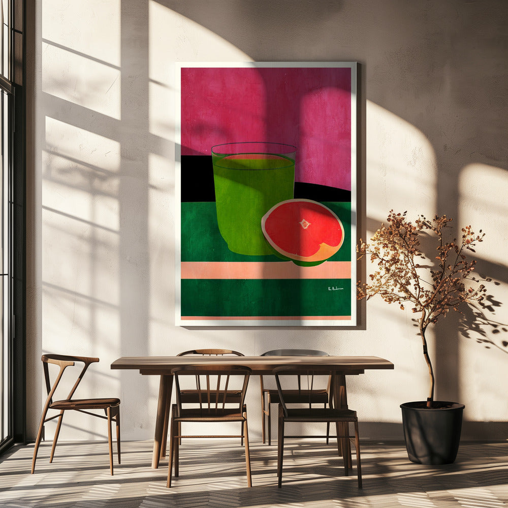 Rosa, kleine Grapefruit | Leinwand