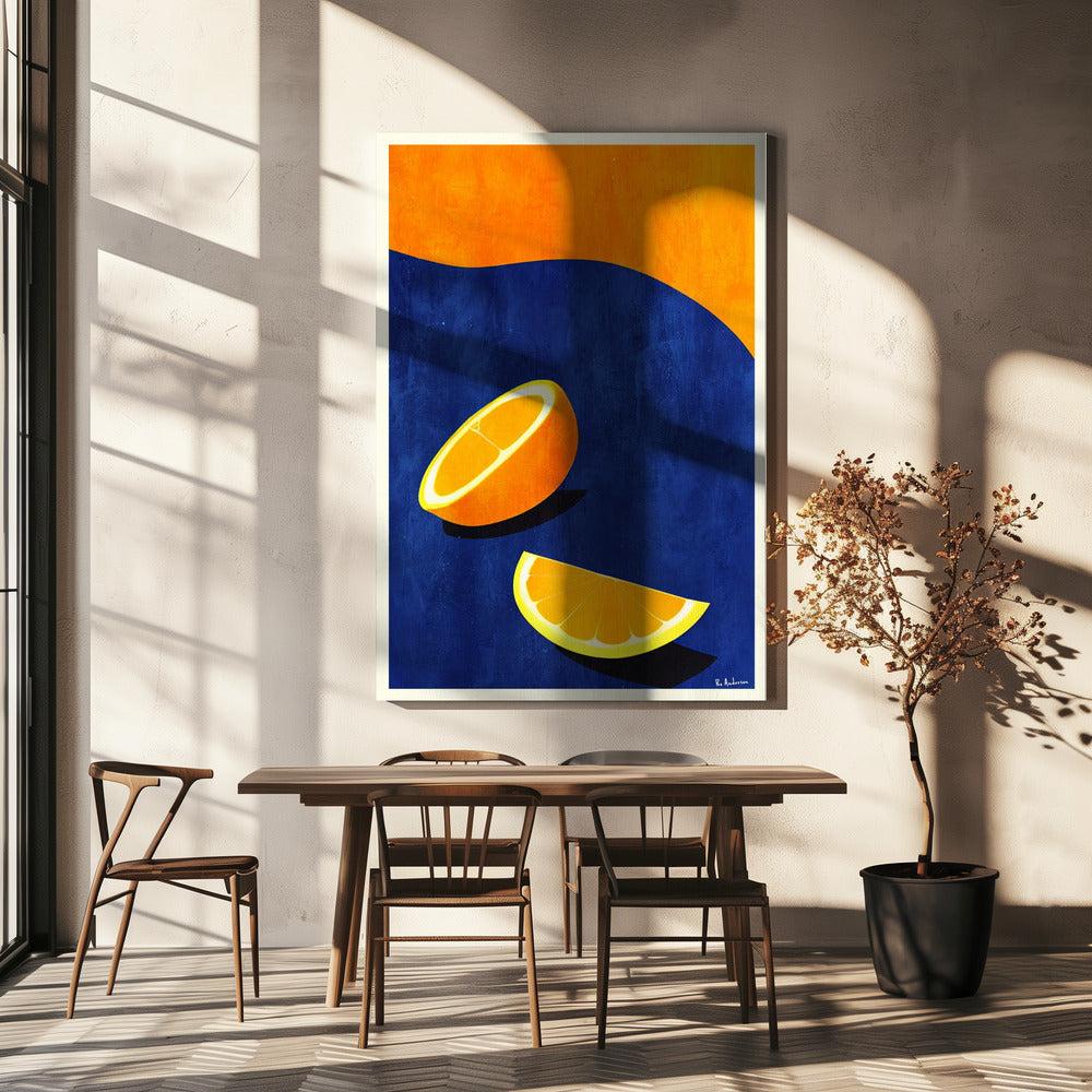 Petit Déjeuner, Deux Oranges | Leinwand