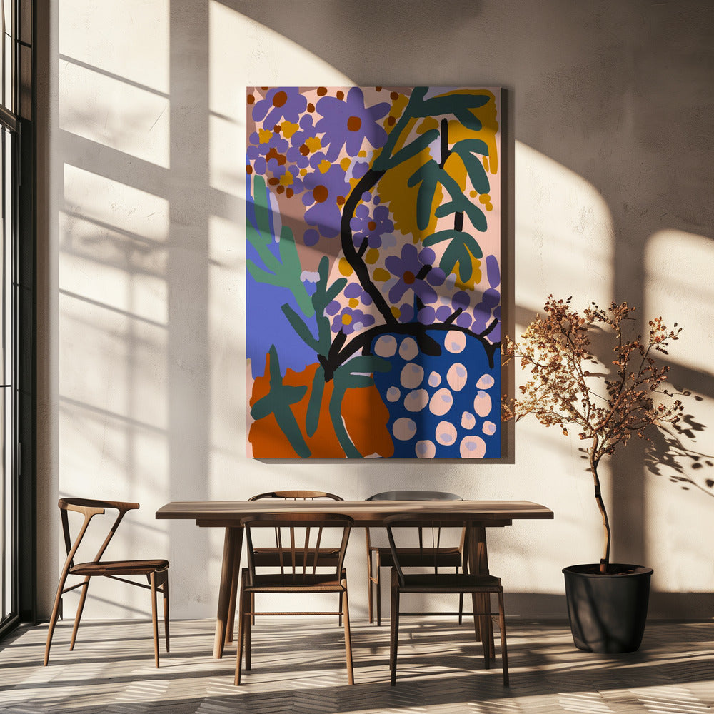 Lebendige Flora Burst | Leinwand