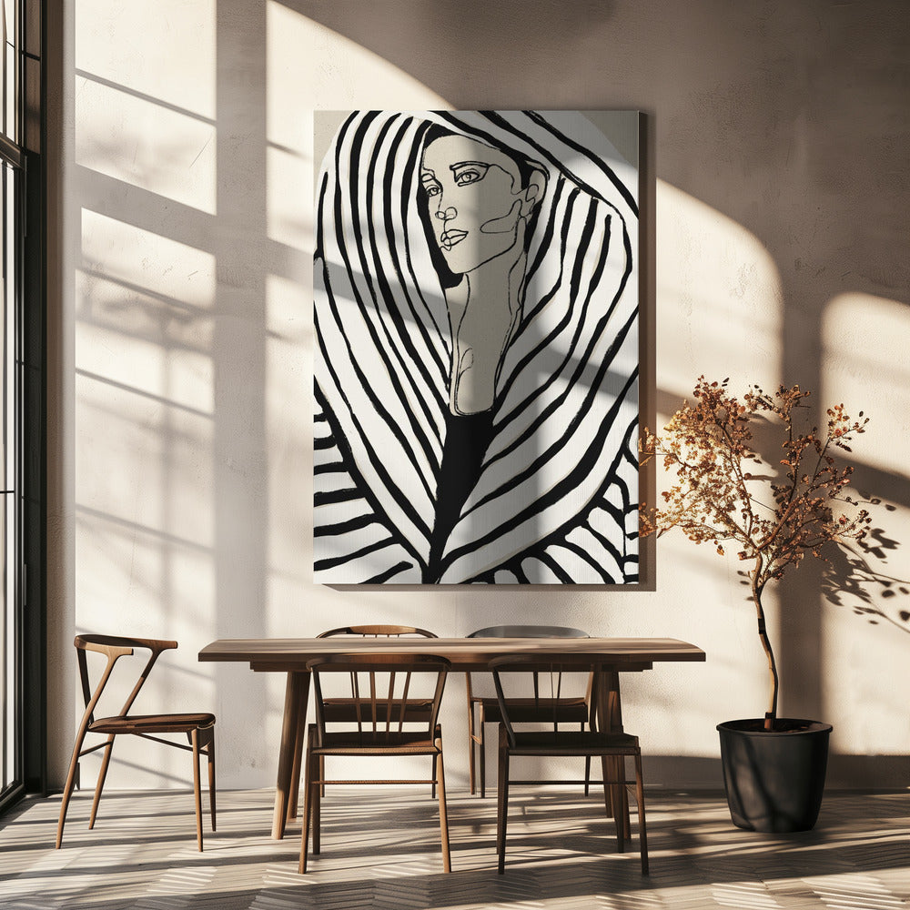 Gestreifte Eleganz | Leinwand