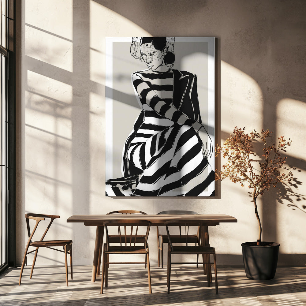 Gestreifte Eleganz | Leinwand