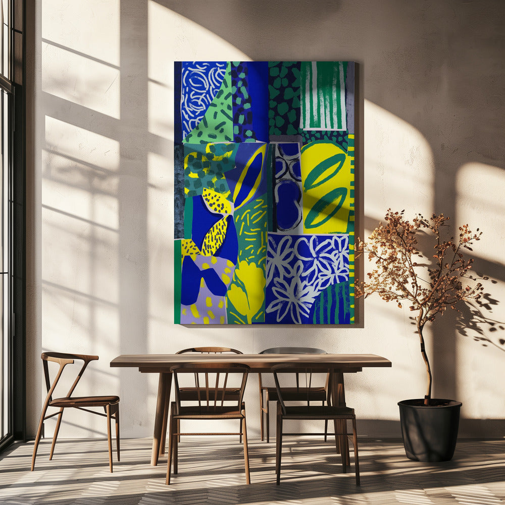 Lebendiges Patchwork | Leinwand