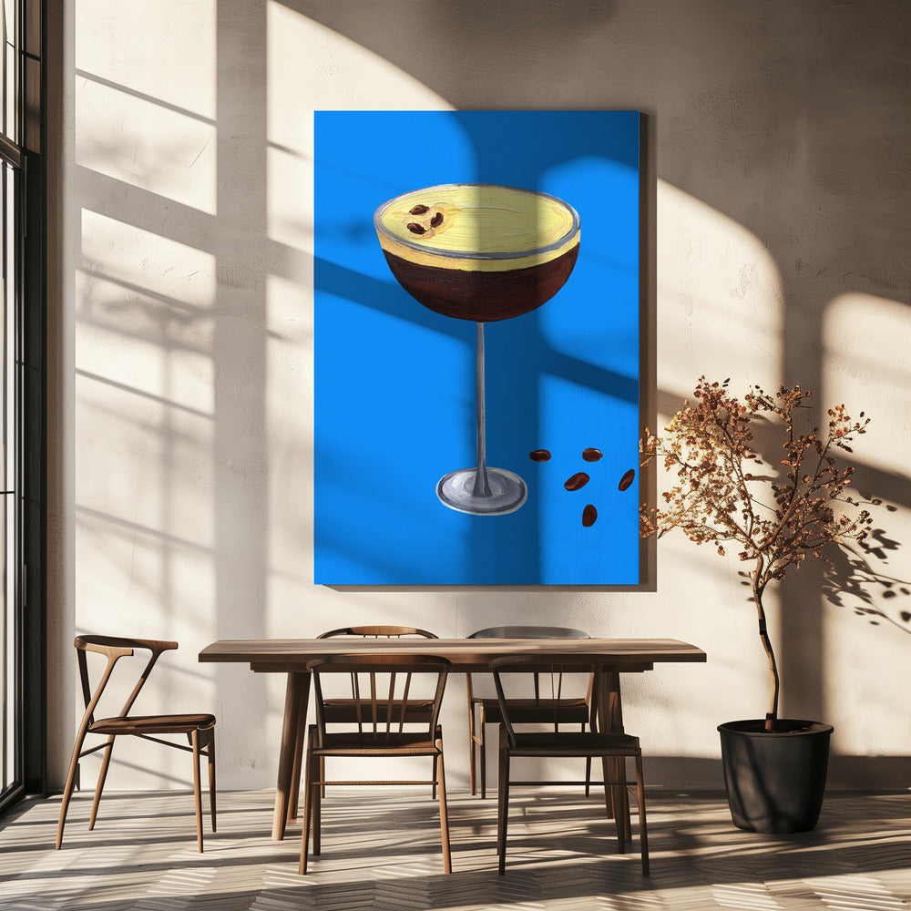 Espresso Martini Blau | Leinwand