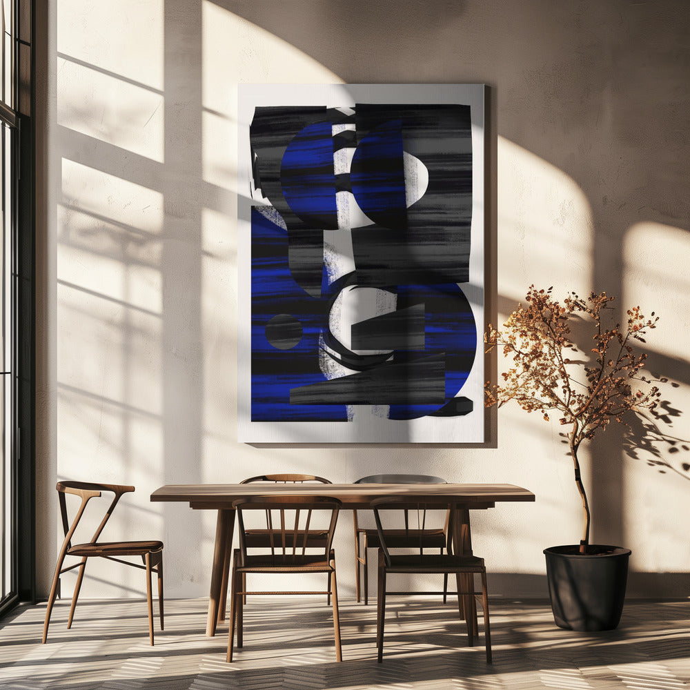 Abstrakte Streifen Minimal Collage 28 | Leinwand