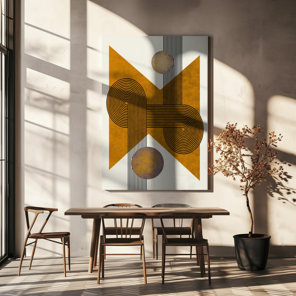 Strukturierte Mid Century Komposition 4 | Leinwand
