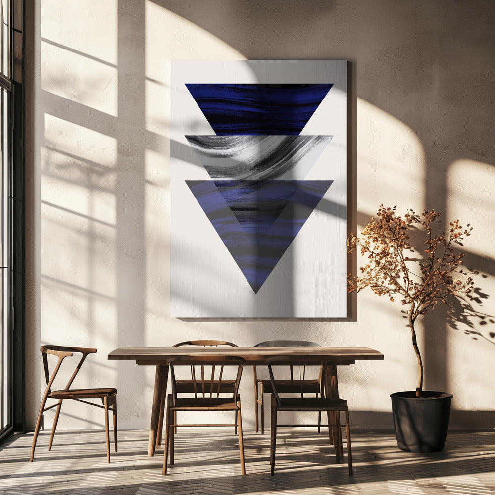 Drei dreieckige geometrische | Leinwand