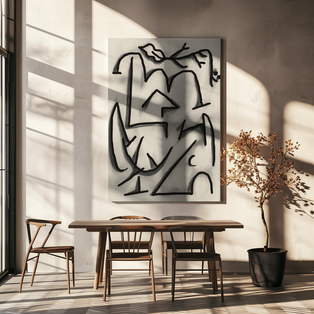 Abstrakte Linienlandschaft | Leinwand