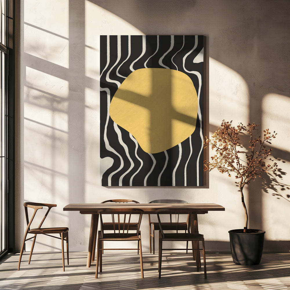 Goldene Wellenharmonie | Leinwand
