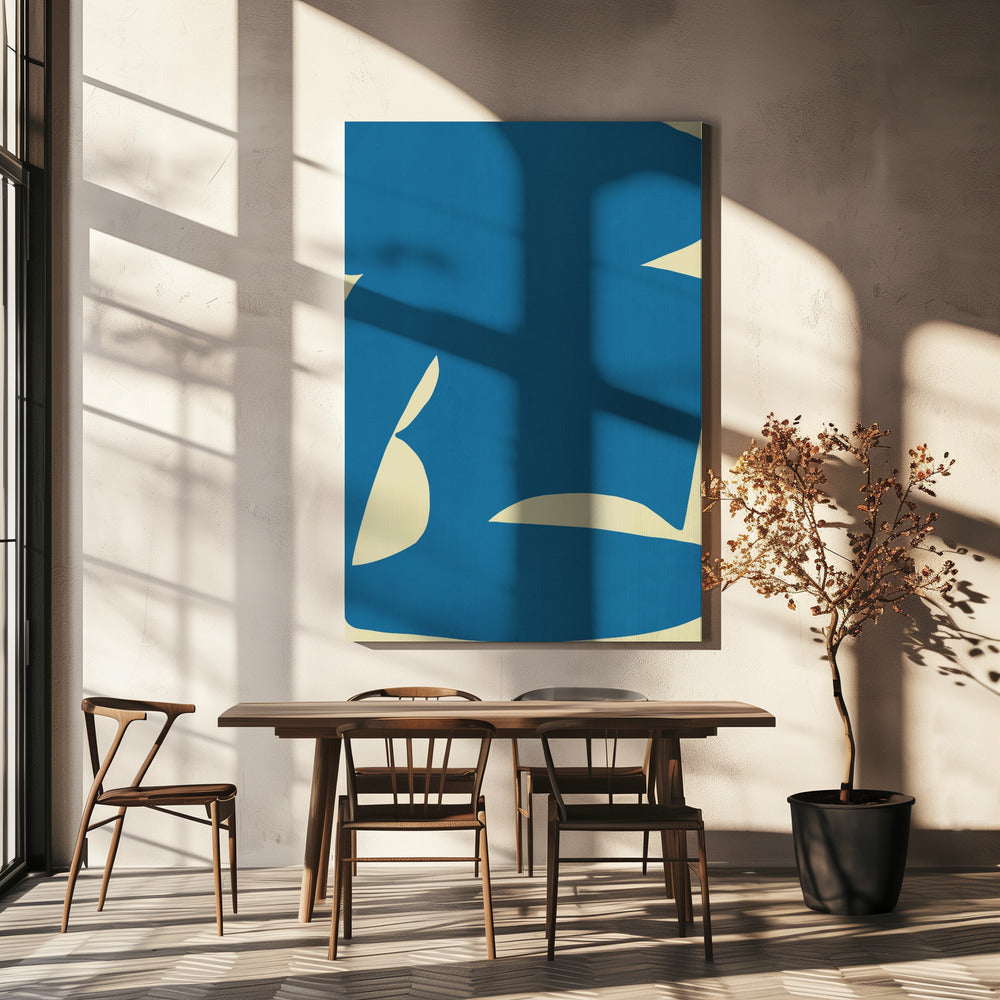Abstrakte blaue Form | Leinwand