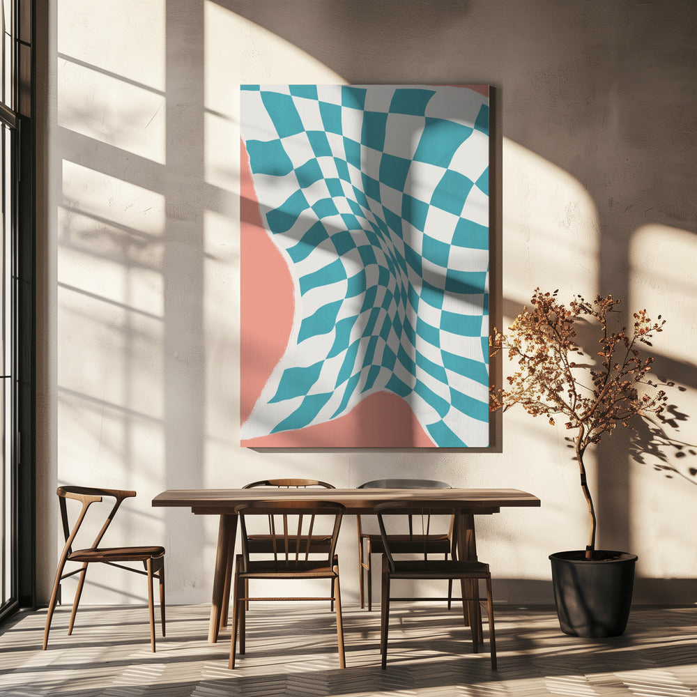 Wäscheleine zum Trocknen im Wind | Leinwand