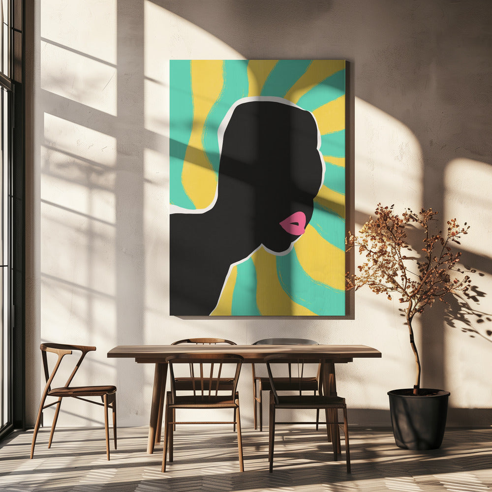 Anonymes Portrait im Sommer | Leinwand