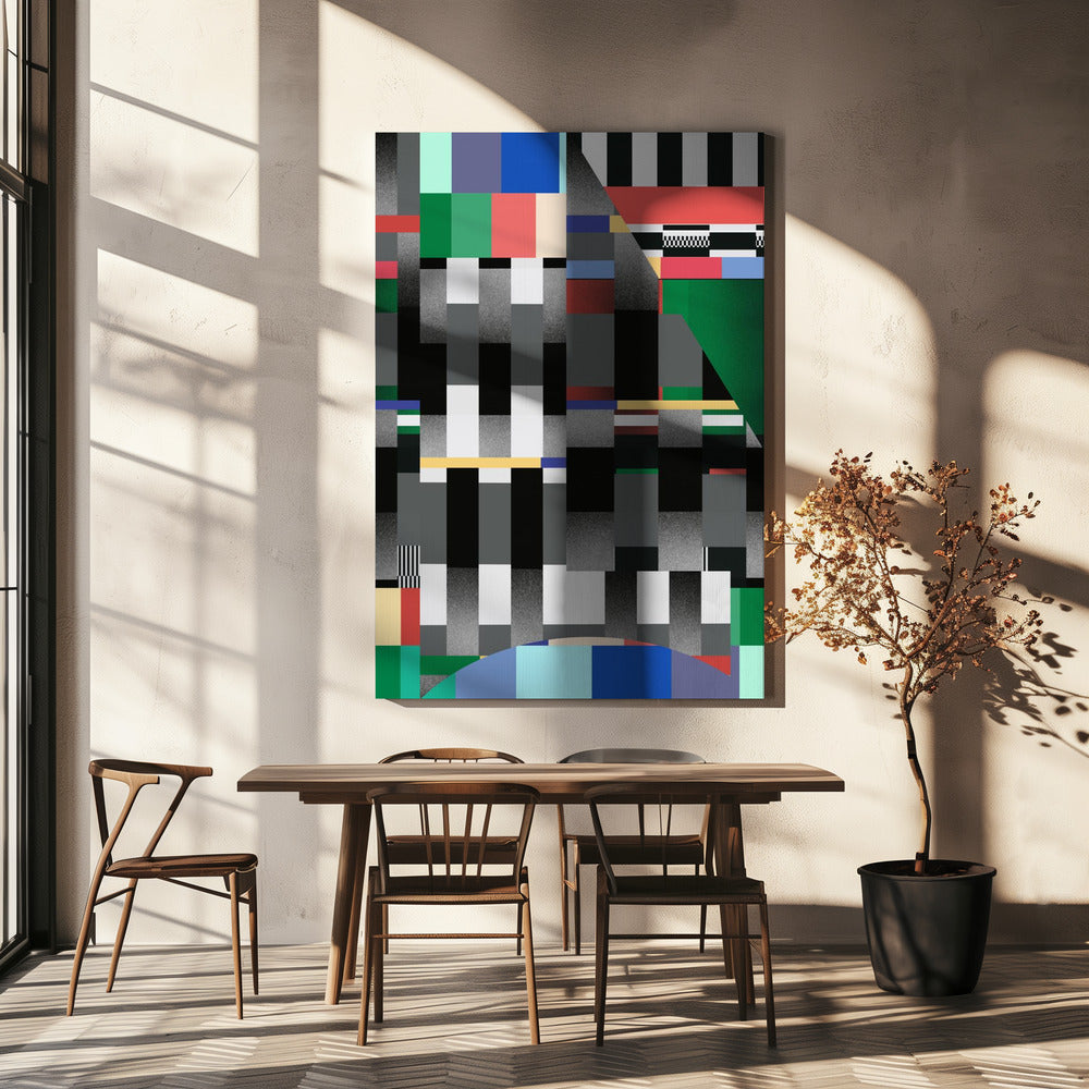 Glitch abstraktes Kunstwerk 01 | Leinwand