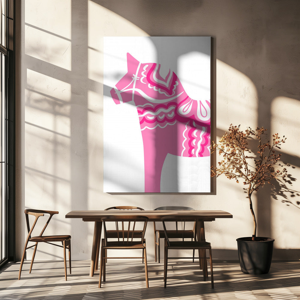 Rosa Dala Silhouette | Leinwand