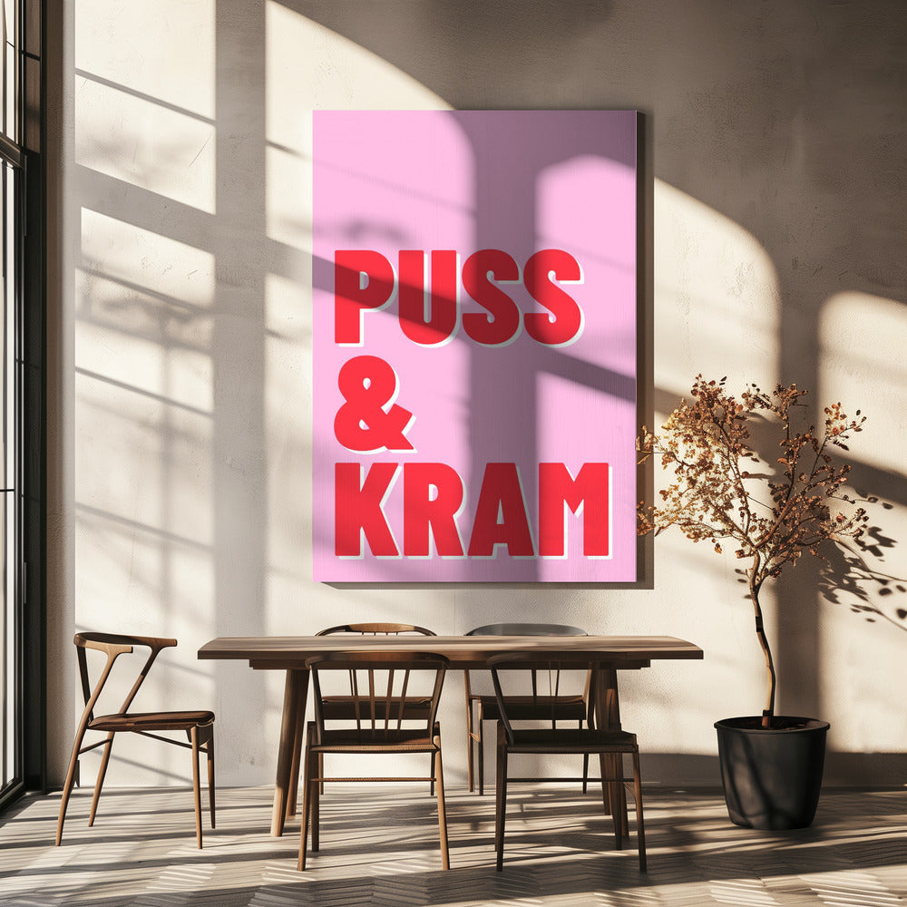 Umarmungen und Küsse | Leinwand