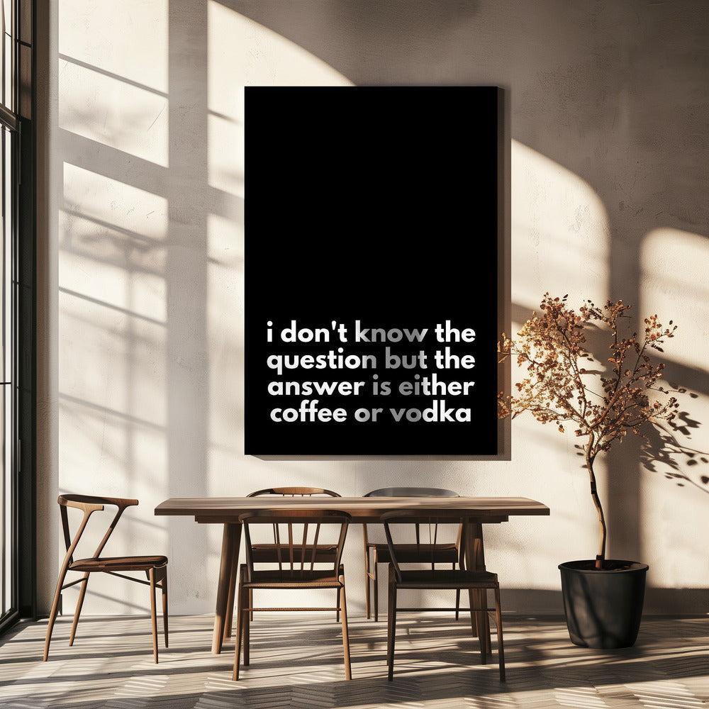 Kaffee- oder Wodka-Dilemma | Leinwand