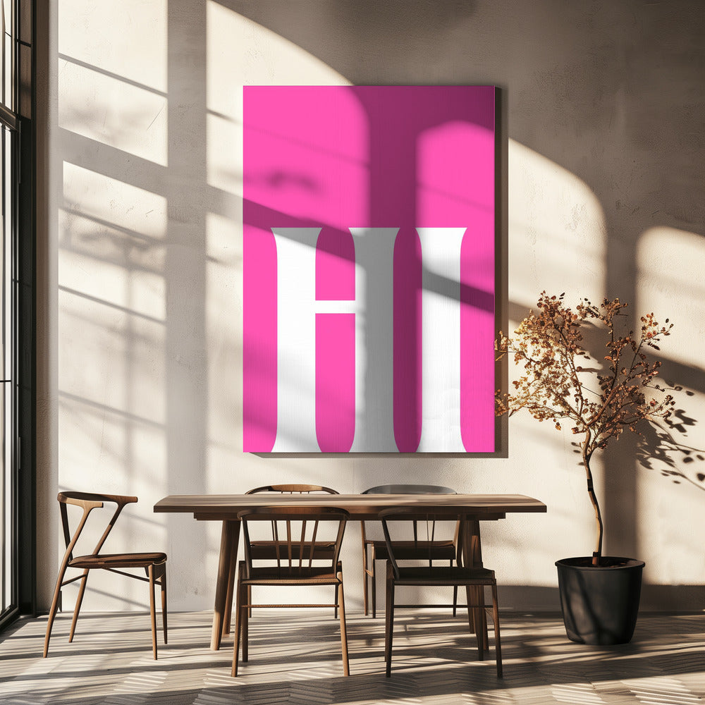 Kräftiger rosa Gruß | Leinwand