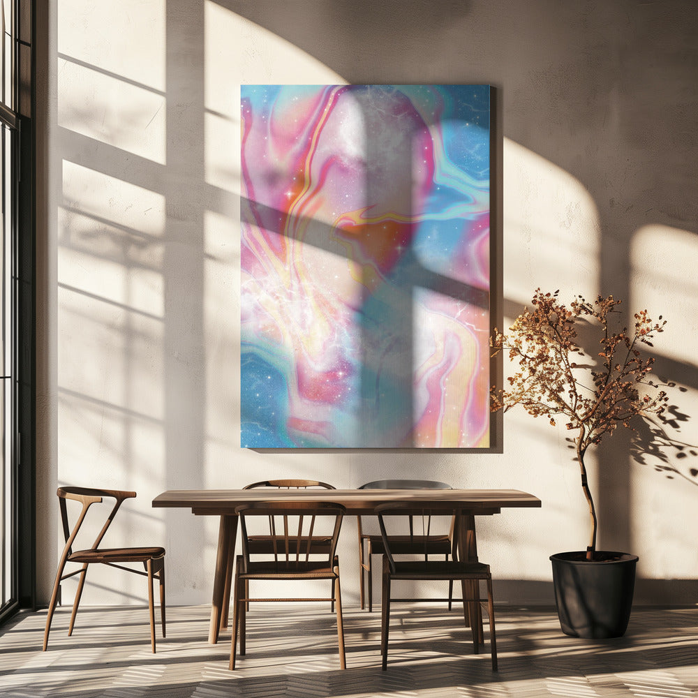 Vintage Pastell Raum | Leinwand