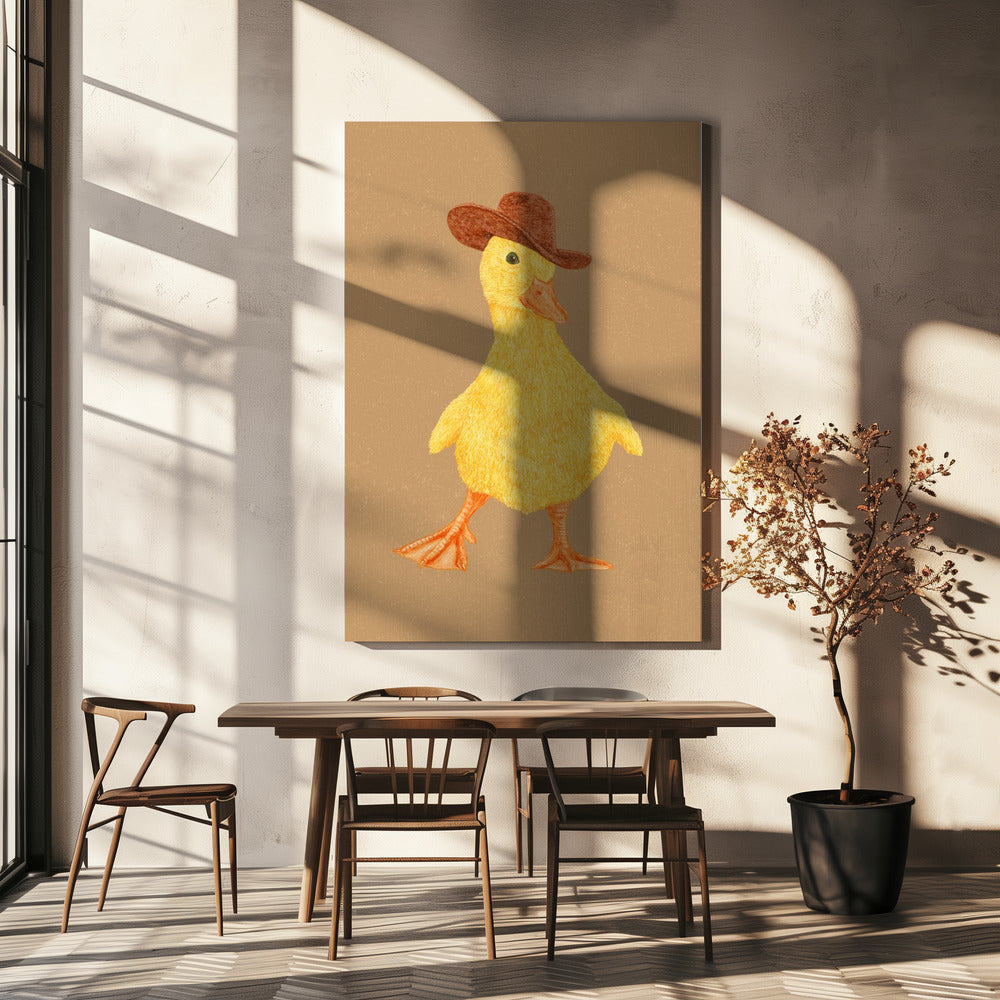 Daphne, das Cowgirl-Entenküken | Leinwand