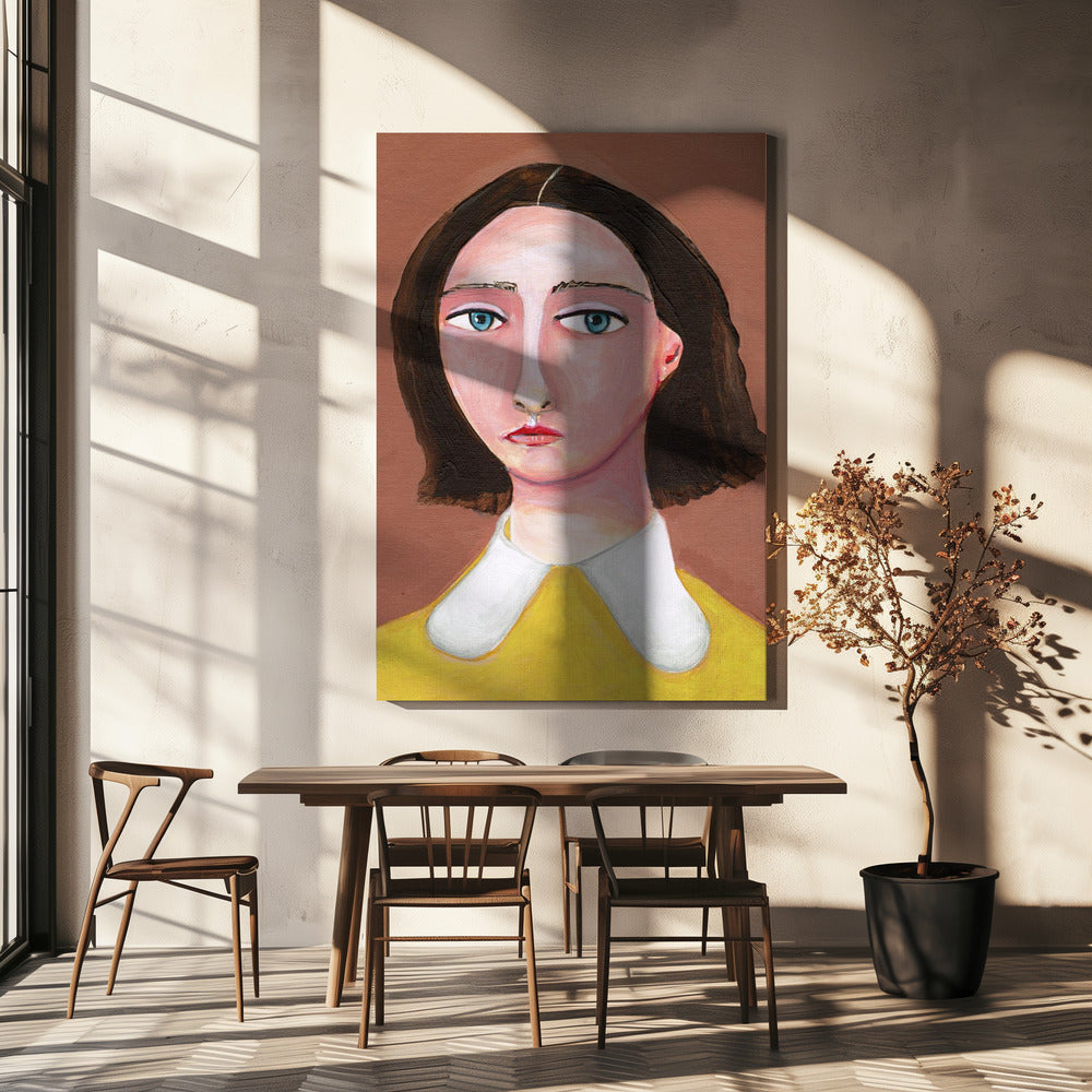 Dame schaut | Leinwand