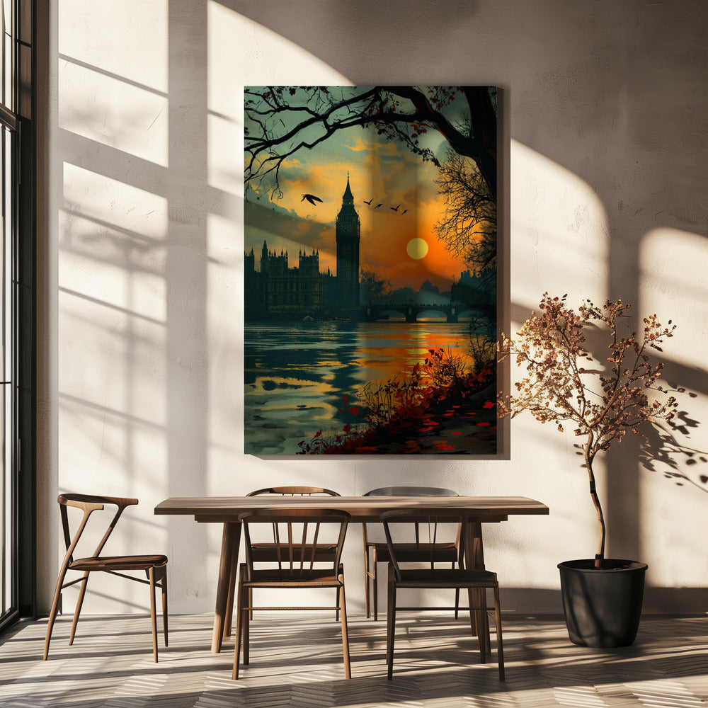 Blick von der Themse | Leinwand