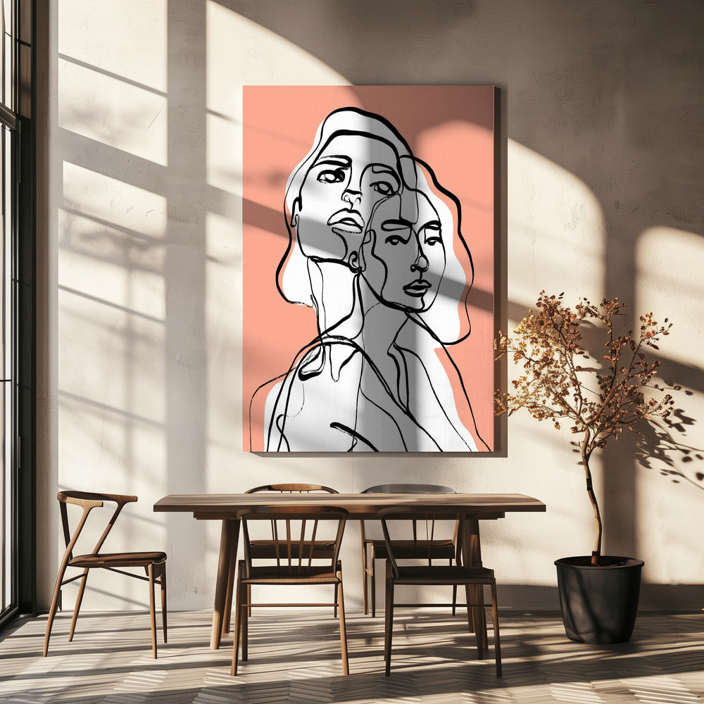 Verschlungene Gesichter | Leinwand