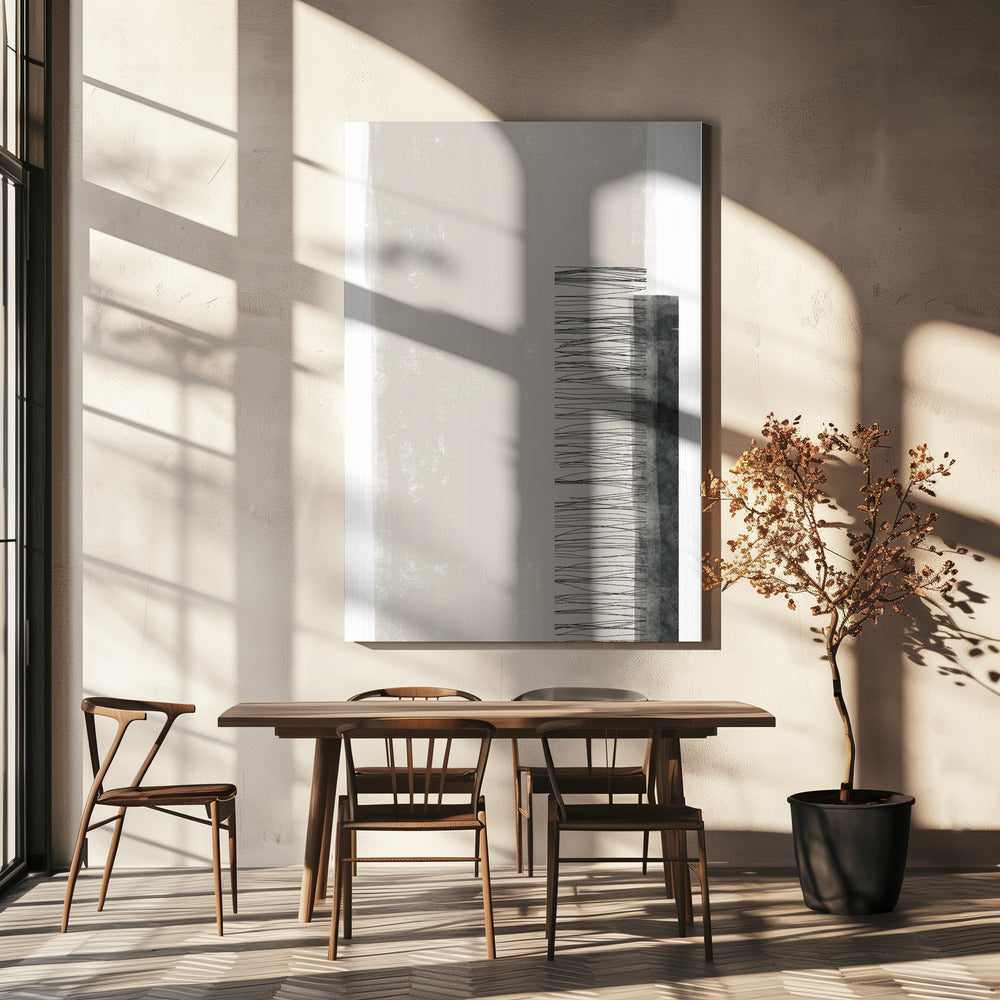 Monochromatic Palette With Vertical Lines | Canvas