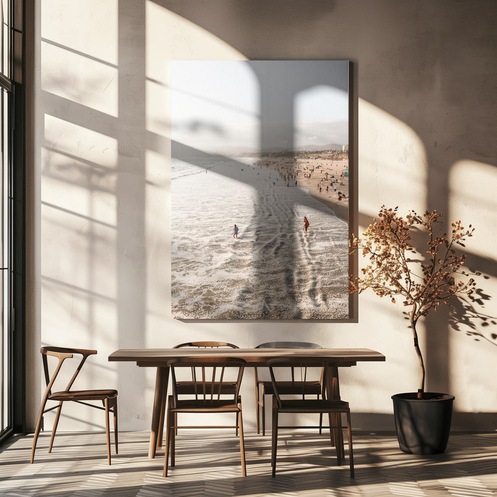 Strand von Santa Monica | Leinwand